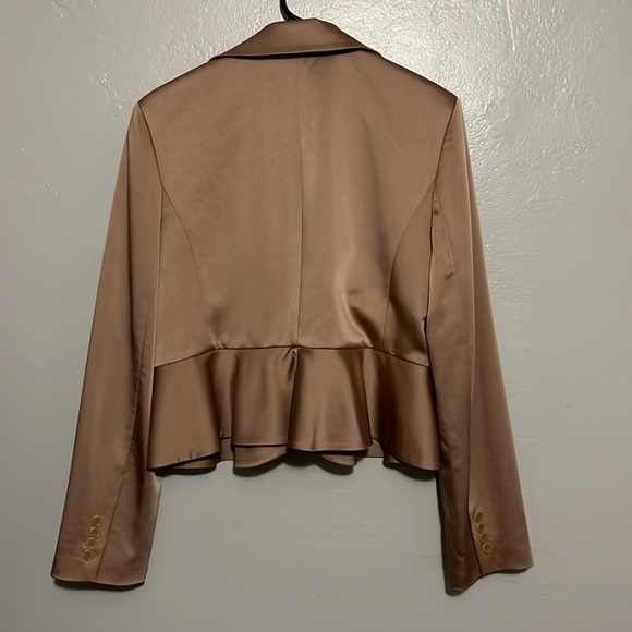 BCBGMAXARIA Satin Peplum Blazer - Picture 6 of 12